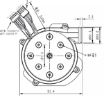 fan centrifugo senza spazzola OWB9250C dell'aeratore di CC 24V per ventilazione industriale